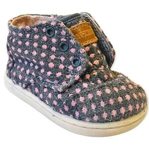 Tom’s Pink Polka Dot High Tops Size 4